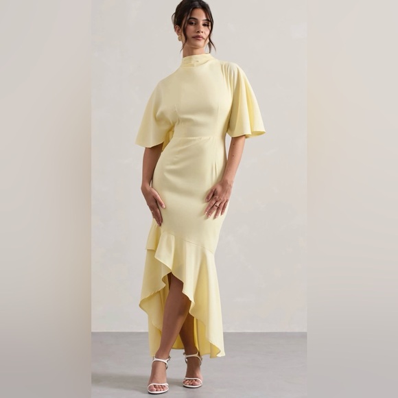 Club L London Dresses & Skirts - Club L London Classy Soft Yellow Dress